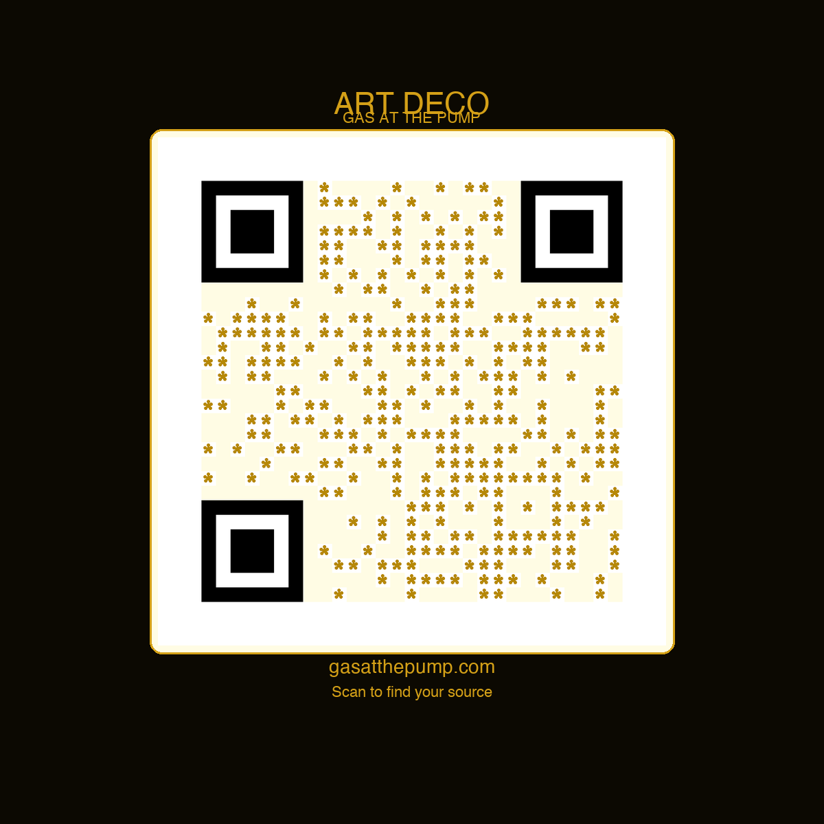 Art Deco QR sticker