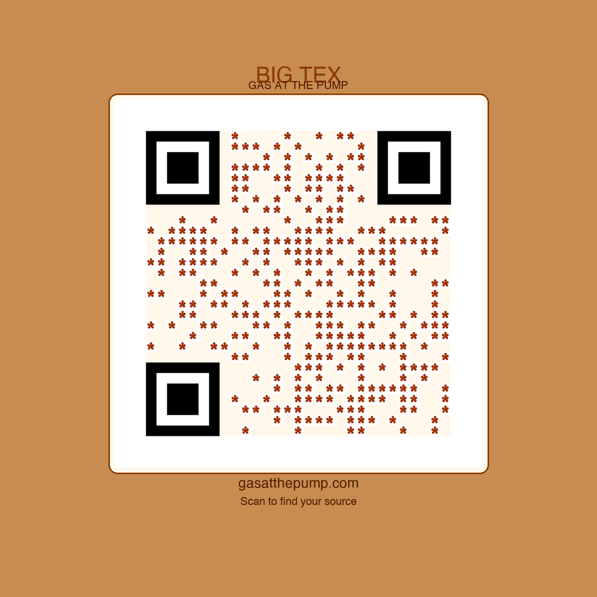 Big Tex QR sticker