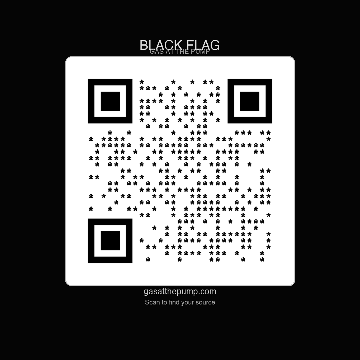 Black Flag QR sticker