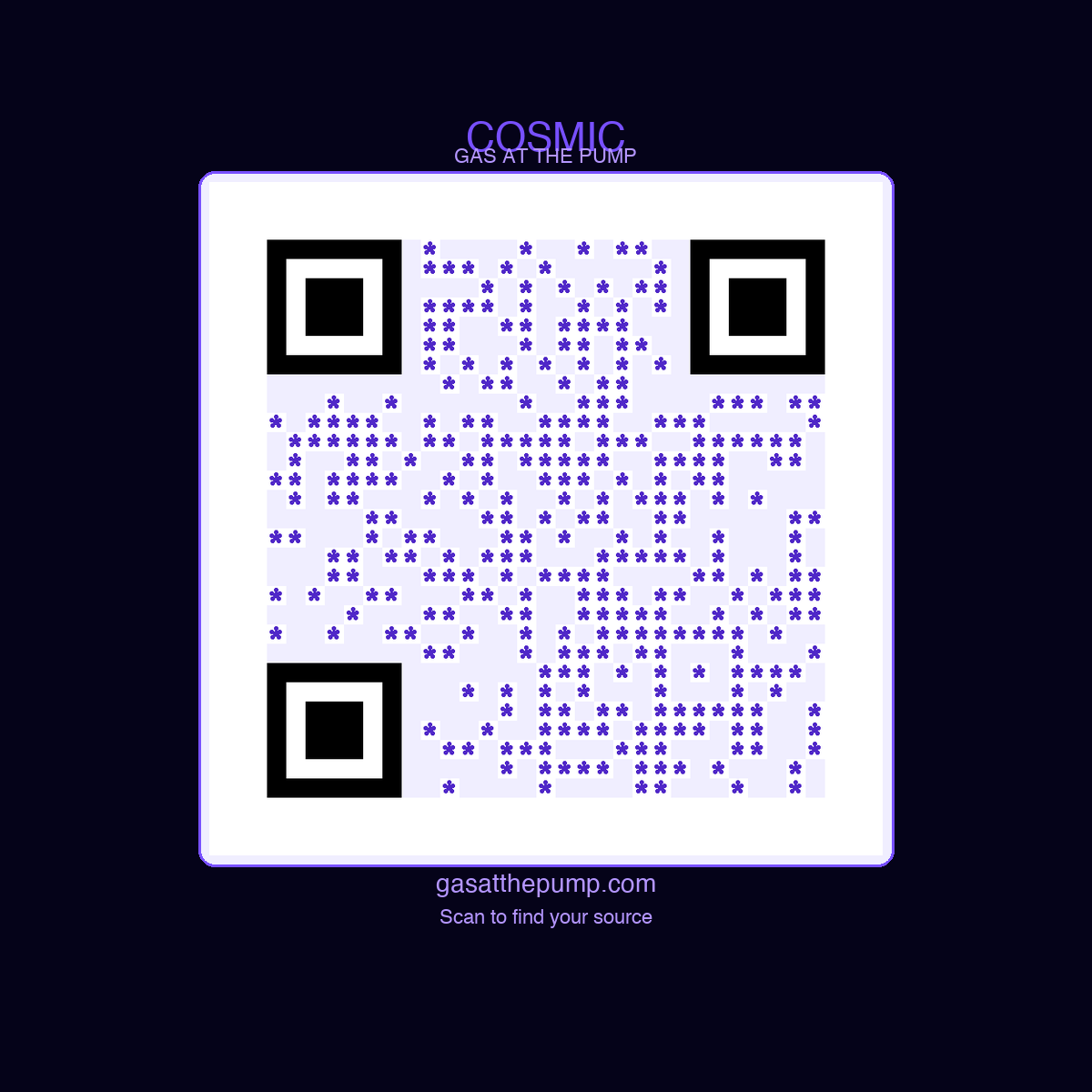 Cosmic QR sticker