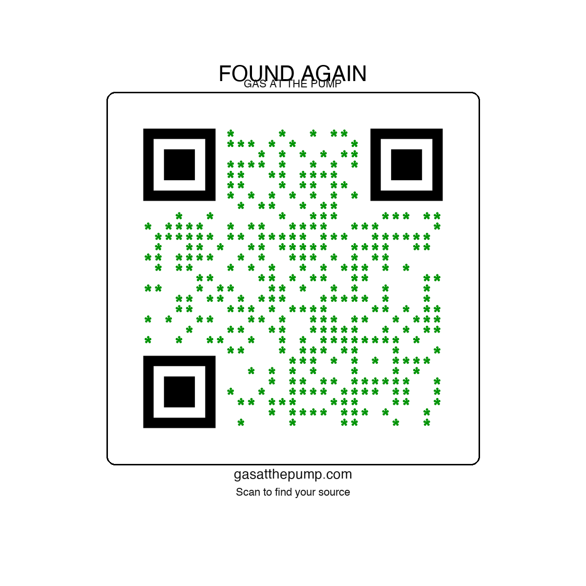 Found Again GATP QR sticker