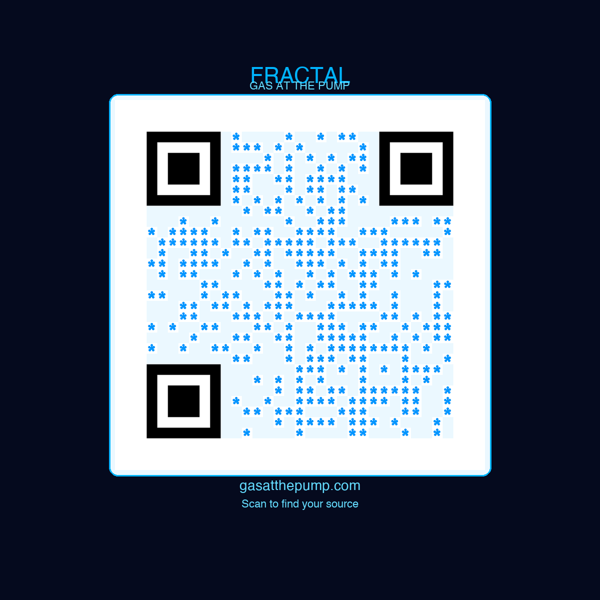 Fractal QR sticker