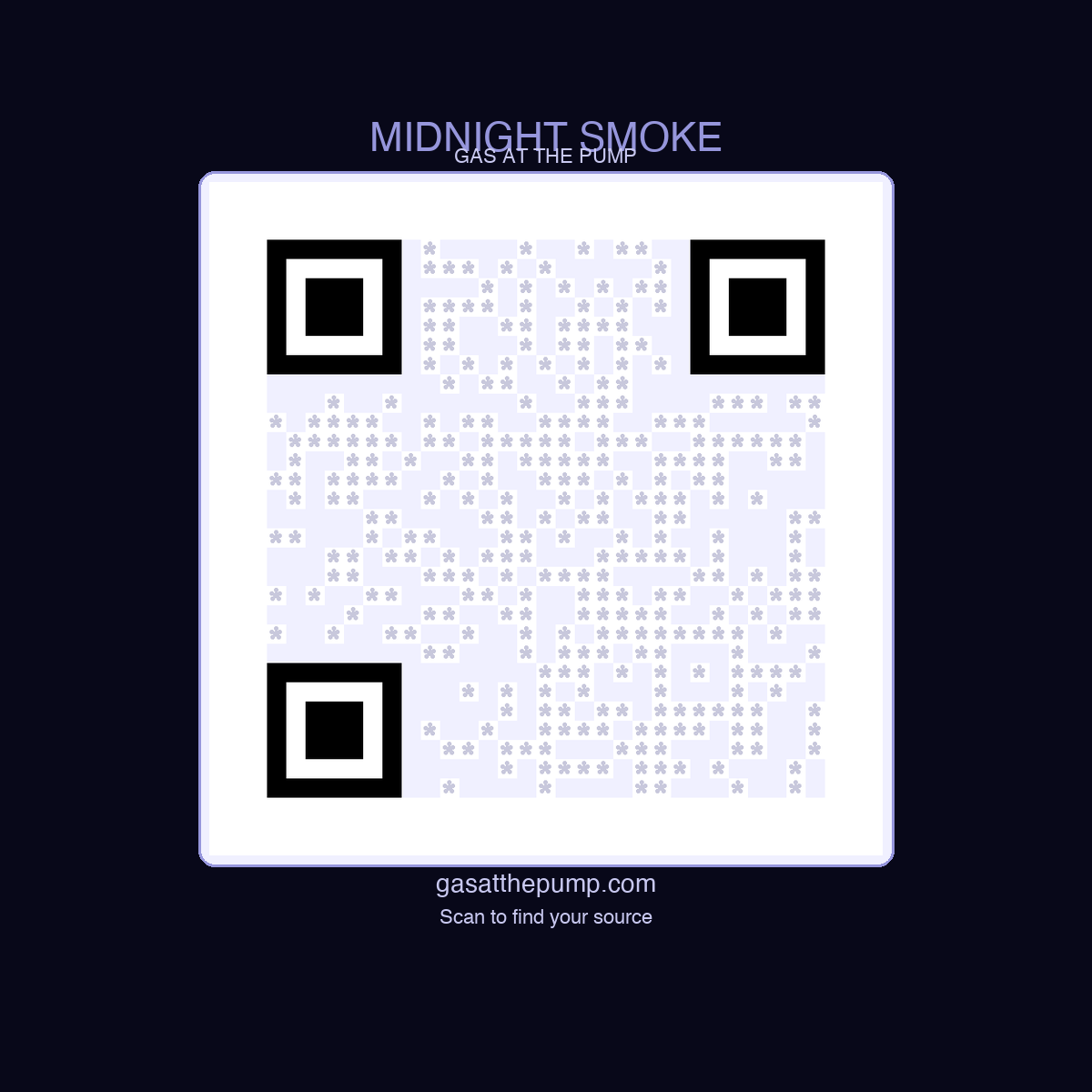 Midnight Smoke QR sticker