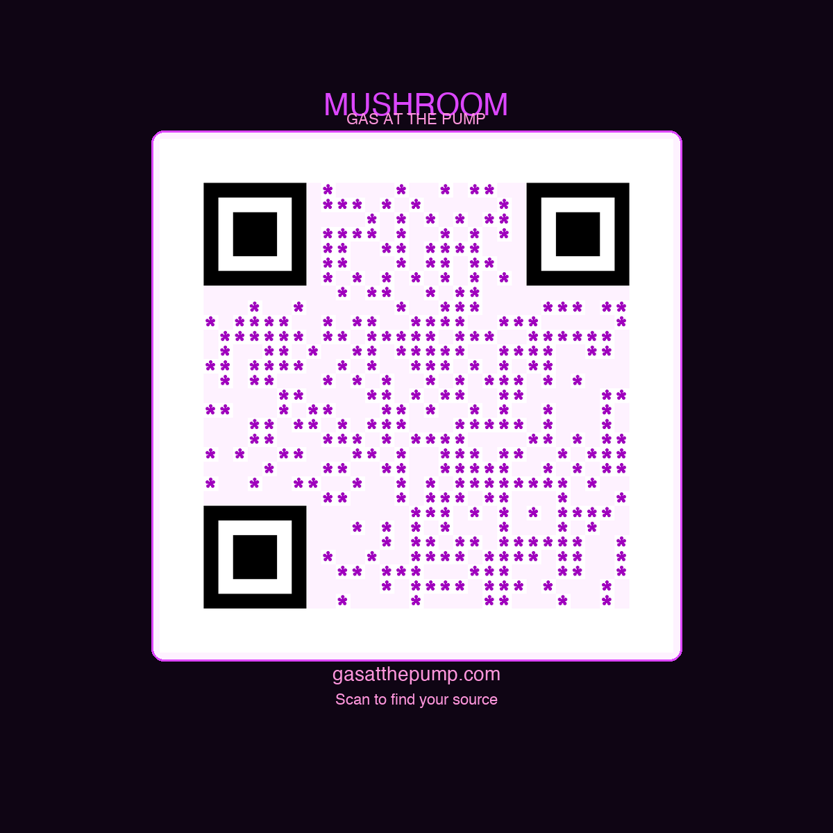 Mushroom QR sticker
