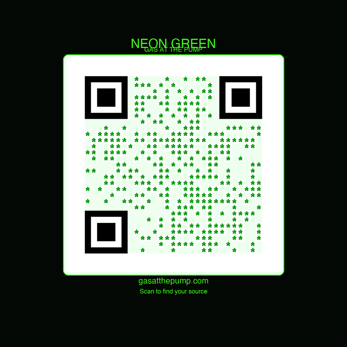 Neon Green QR sticker