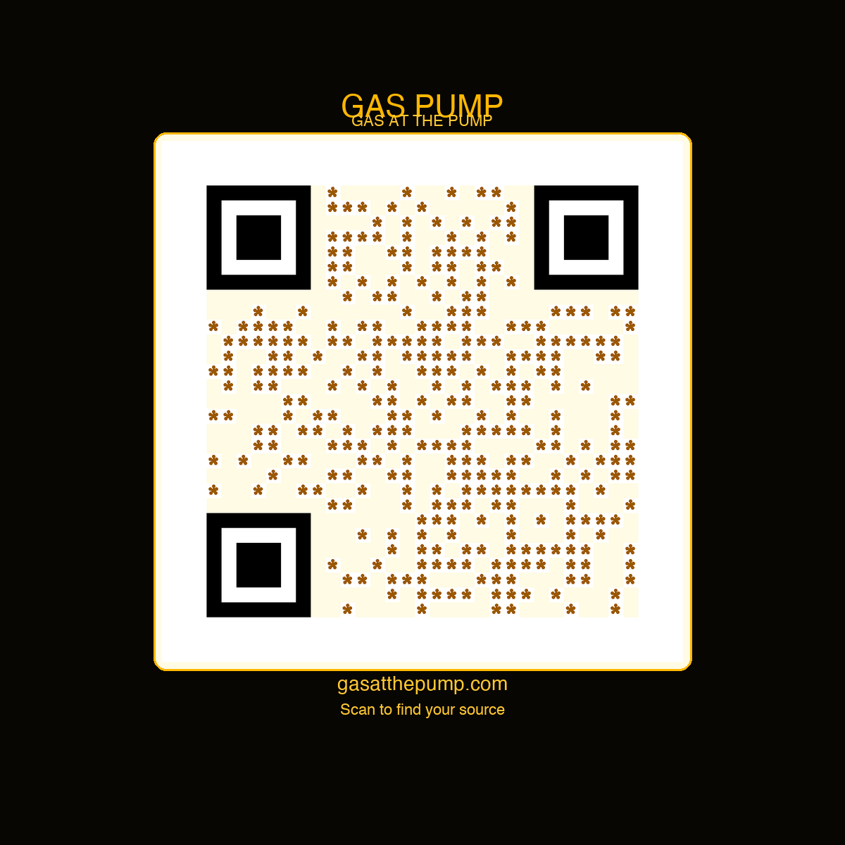 Gas Pump QR sticker