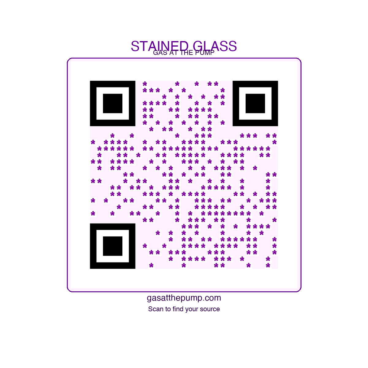 Stained Glass QR sticker