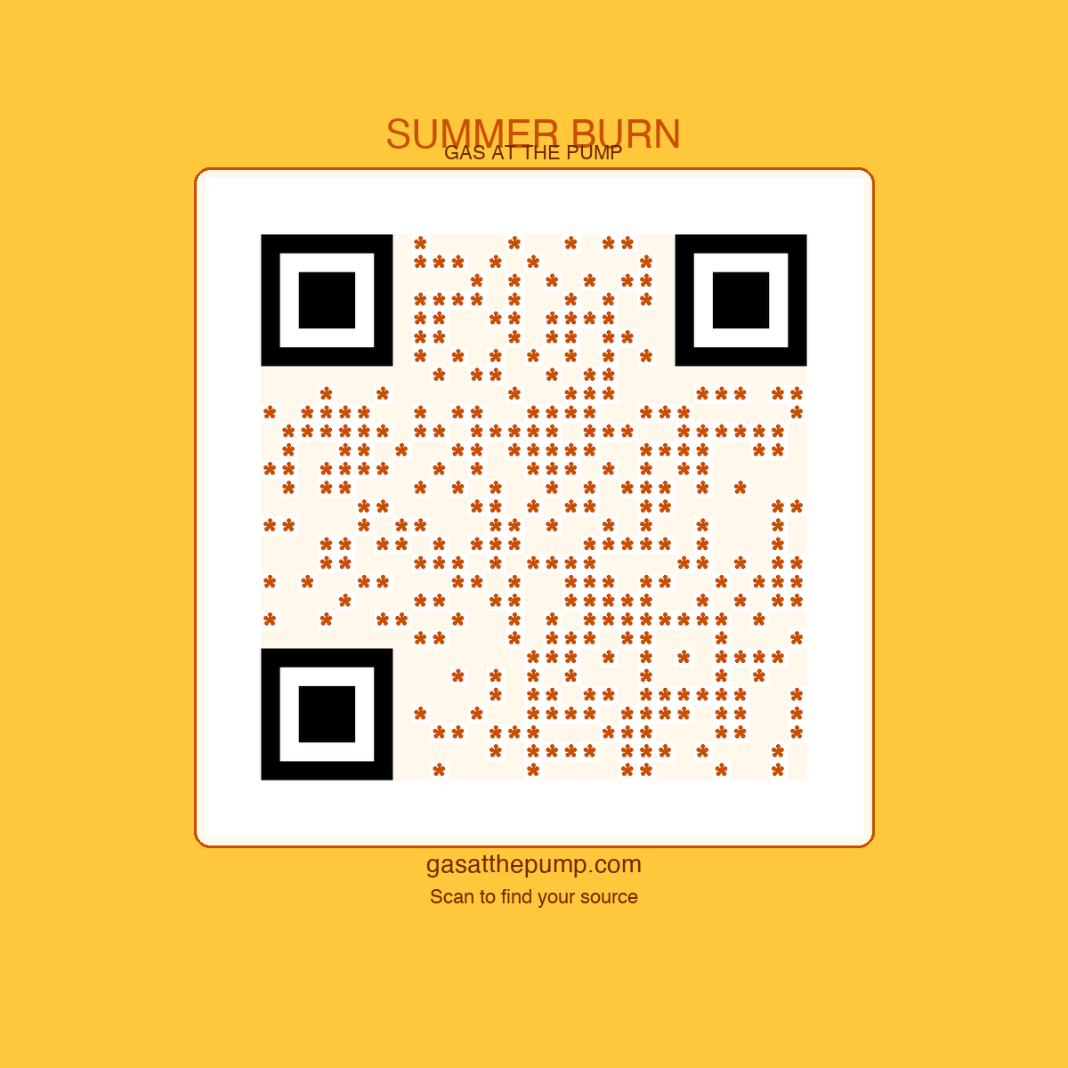 Summer Burn QR sticker