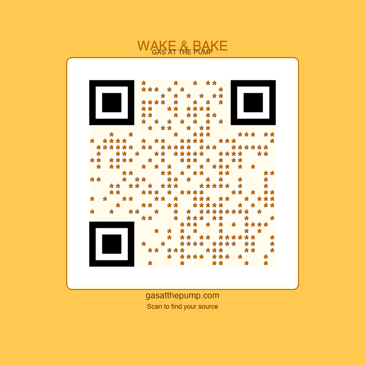 Wake & Bake QR sticker
