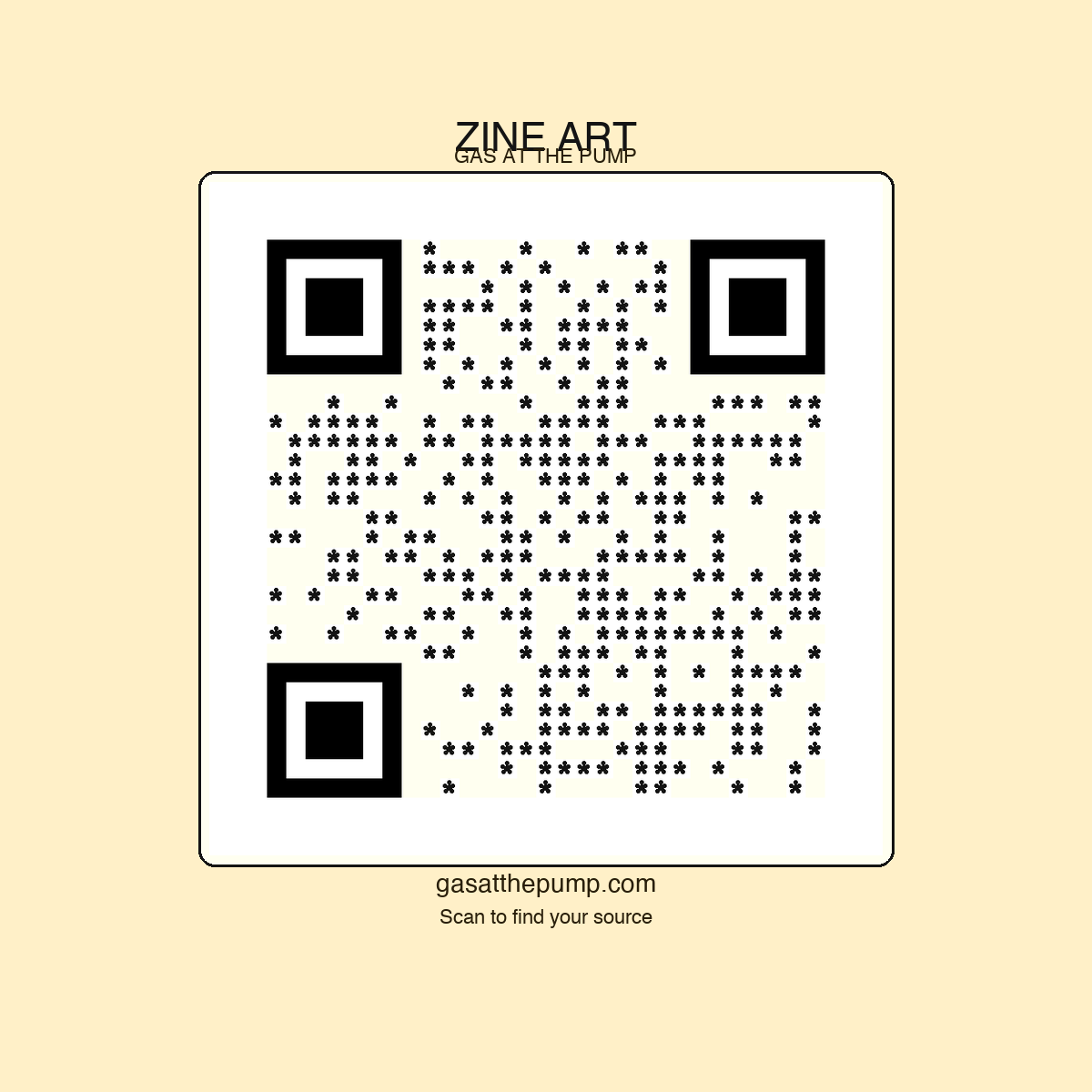 Zine Art QR sticker